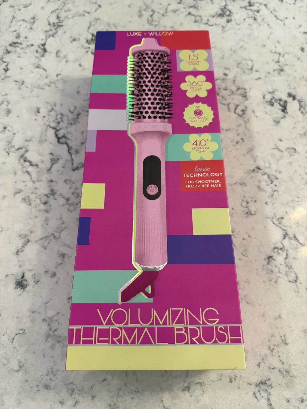 Luxe Willow Pink Volumizing Thermal Brush - Ionic Technology Brand new item
